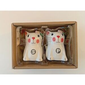 Enesco Pretty Kitty Salt Pepper Shakers 3.25"- Cats Michelle Allen - NIP Ceramic